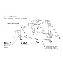 Arceau Citroen Saxo / Peugeot 106 - multipoints à souder RAC - OMP